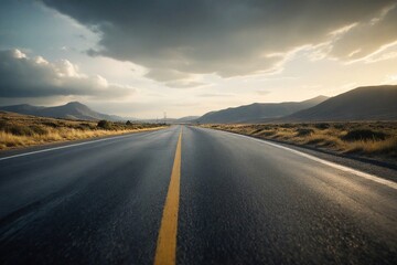 Naklejka premium road in the desert