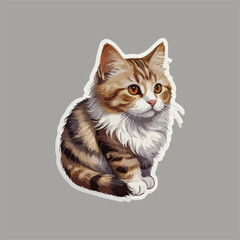 Obraz premium Cat vector breeds cute pet animal set illustration. Different type of vector cats