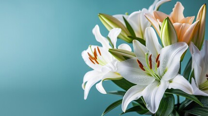 Fototapeta premium Flower on background, a picture of gorgeous color. Blossoming and vibrant, it's a wonderful floral display.