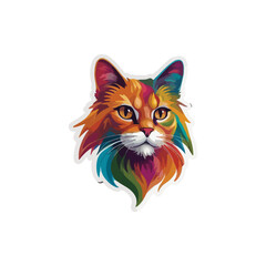 Obraz premium Cat vector breeds cute pet animal set illustration. Different type of vector cats