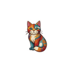 Cat vector breeds cute pet animal set illustration. Different type of vector cats