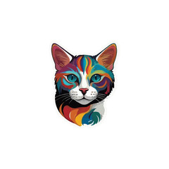 Cat vector breeds cute pet animal set illustration. Different type of vector cats