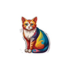 Cat vector breeds cute pet animal set illustration. Different type of vector cats