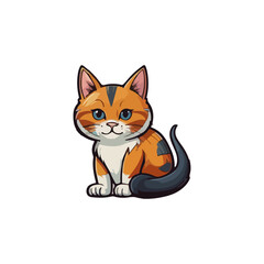 Cat vector breeds cute pet animal set illustration. Different type of vector cats