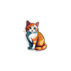 Cat vector breeds cute pet animal set illustration. Different type of vector cats
