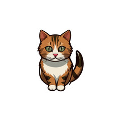 Cat vector breeds cute pet animal set illustration. Different type of vector cats