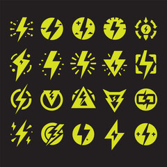 Volt logo icons set
