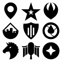 different types PicturalMark black color logo templates