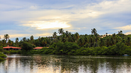 Fototapeta premium Paisagem natural lago no nordeste do brasil