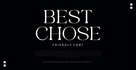 Best Chose Abstract Fashion font alphabet. Minimal modern urban fonts for logo, brand etc. Typography typeface uppercase lowercase and number. vector illustration