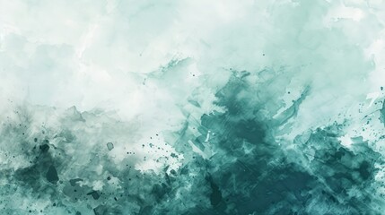 blue green and white watercolor background with abstract cloudy sky concept with color splash design and fringe bleed stains and blobs hyper realistic 