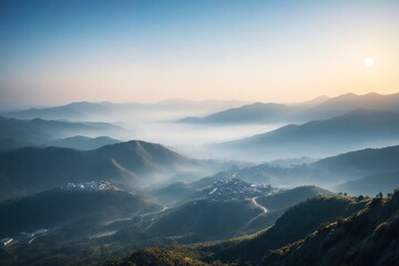 Obraz premium sunrise in the mountains