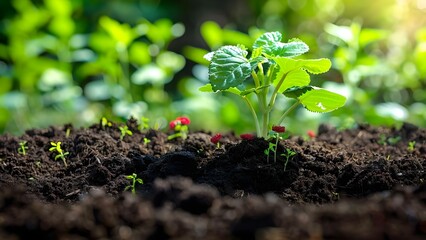 Enhancing Soil Health with Microorganisms for Sustainable Farming Practices. Concept Soil Health, Microorganisms, Sustainable Farming, Enhancing Practices, Agriculture