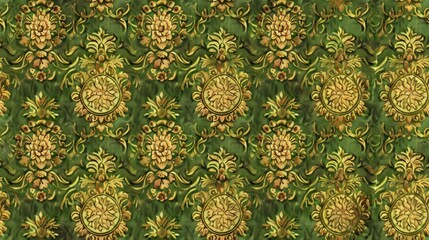 a rococo pattern adorning the ornate ceiling of a historic ballroom. SEAMLESS PATTERN