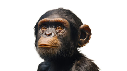 Australopithecus model isolated on transparent background
