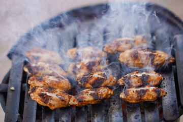 grilled meat on the grill