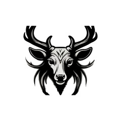 Cute deer cartoon icon illustration. funny animal drawing stickers.