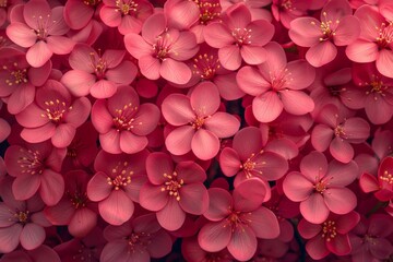 Blooming Pink Miosotis Flowers