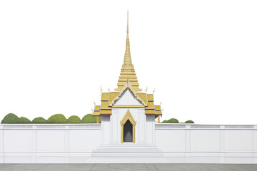 Fototapeta premium PNG Thai temple architecture building pagoda.
