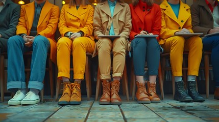 Diverse Personalities Engaged in Contemporary Work Tasks