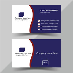 Modern creative business card and name card horizontal simple clean template vector design