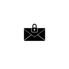  Lock e mail icon isolated on white background