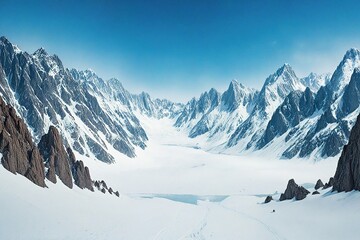 snow covered mountains