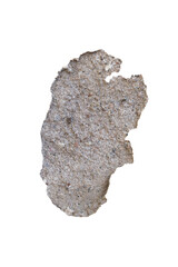 Moisture stains and plaster in poor condition, peeling paint