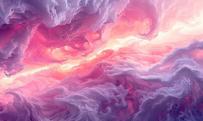 Swirling Pink Cloud Abstract Art , Generate AI