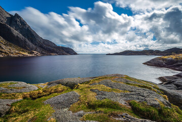 landscape inside the Lofoten Islands, Norway