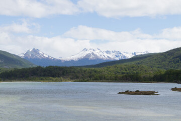 Fototapeta na wymiar Lapataia bay landscape, Tierra del Fuego, Argentina