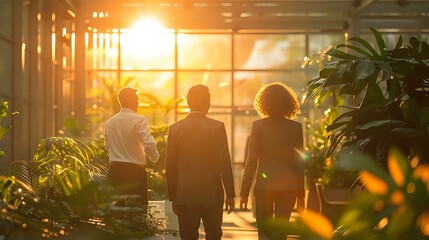Focused Business Discussion: Professionals Engaged in Constructive Conversation