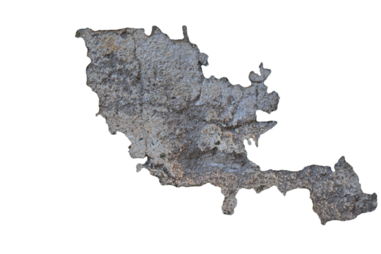 Moisture stains and plaster in poor condition, peeling paint