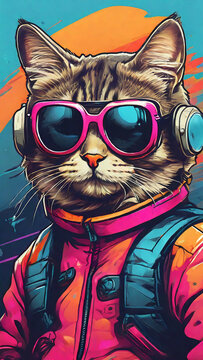a Cat wearing astronaut suit
