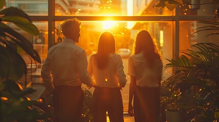 Serene Business Collaboration: Professionals Engaged in Constructive Conversation