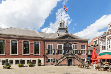 Square with the old town hall of Vlaardingen in the center of the city.