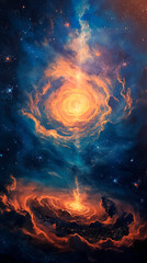 Artistic Representation of a Galactic Nebula