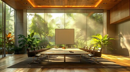Formal Business Meeting in a Well-Lit Contemporary Room