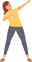 Fototapeta premium Zumba hands move icon cartoon vector. Moving lesson. Loss weight