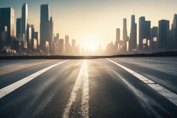 Fototapeta premium city at sunset