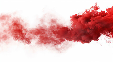 
Red Fog or smoke color isolated transparent special effect. Abstract red dust explosion on white background.