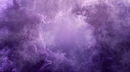 Smoke exploding outward from circular empty center, dramatic smoke or fog effect with purple scary...