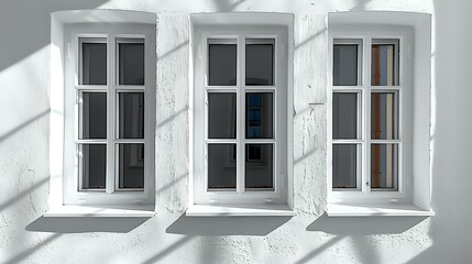 Minimalist Modern Window Design on White Background