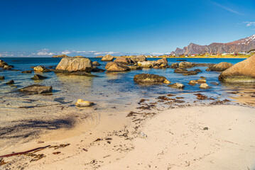 landscape inside the Lofoten Islands, Norway