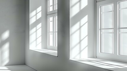 Minimalist Four-Pane Window with Soft Shading