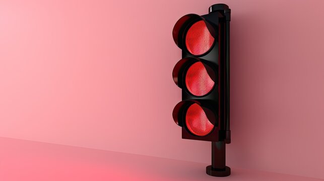 Scarlet Signal Amidst Blush Glow