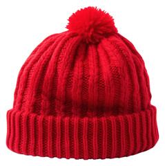 PNG Knitted winter cap sweater beanie red.