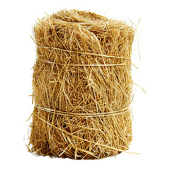 A cylinder of hay on white background,png
