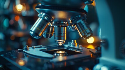 High-Tech Microscope in Laboratory