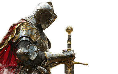 A knight on white background,png